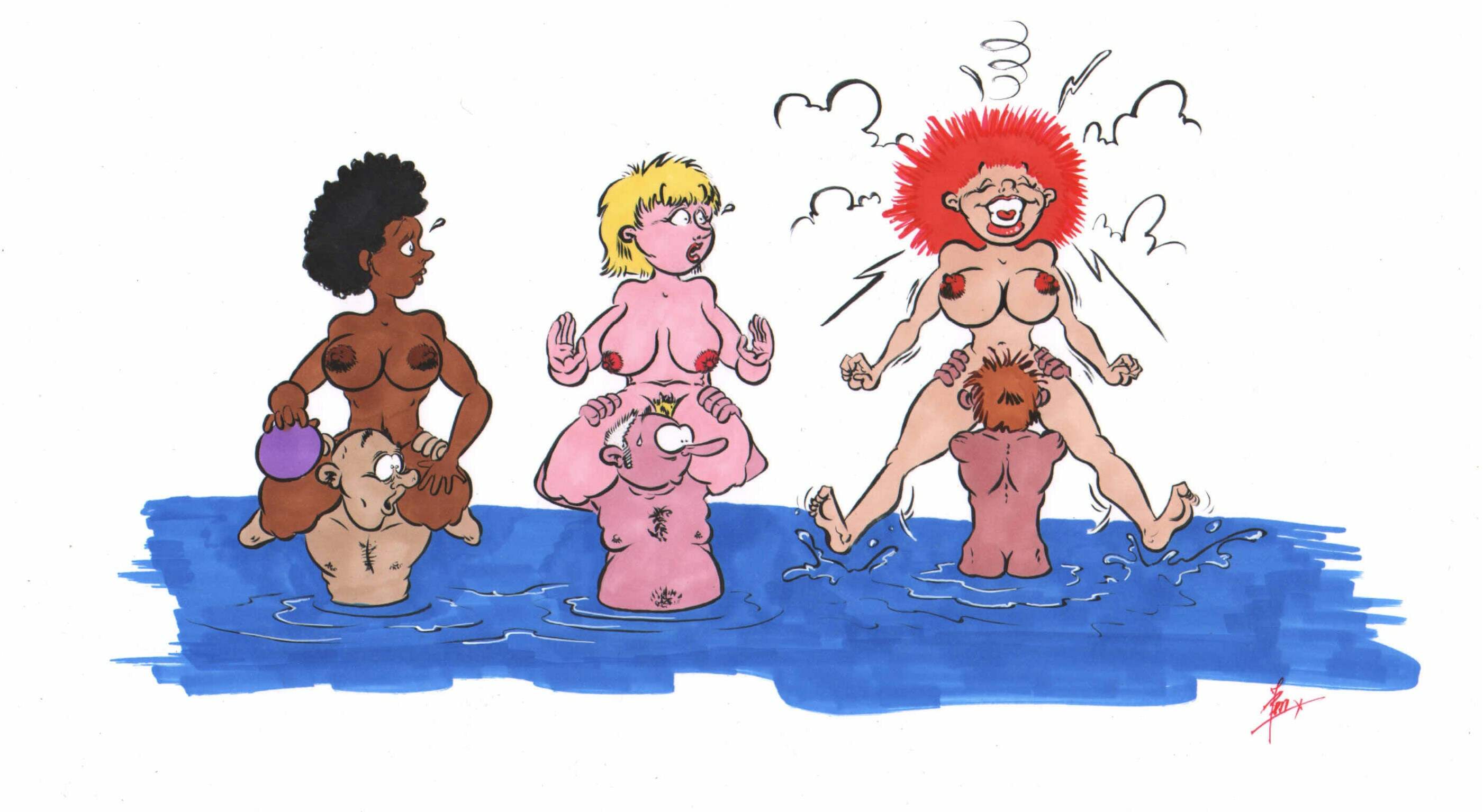 Nudists cartoons